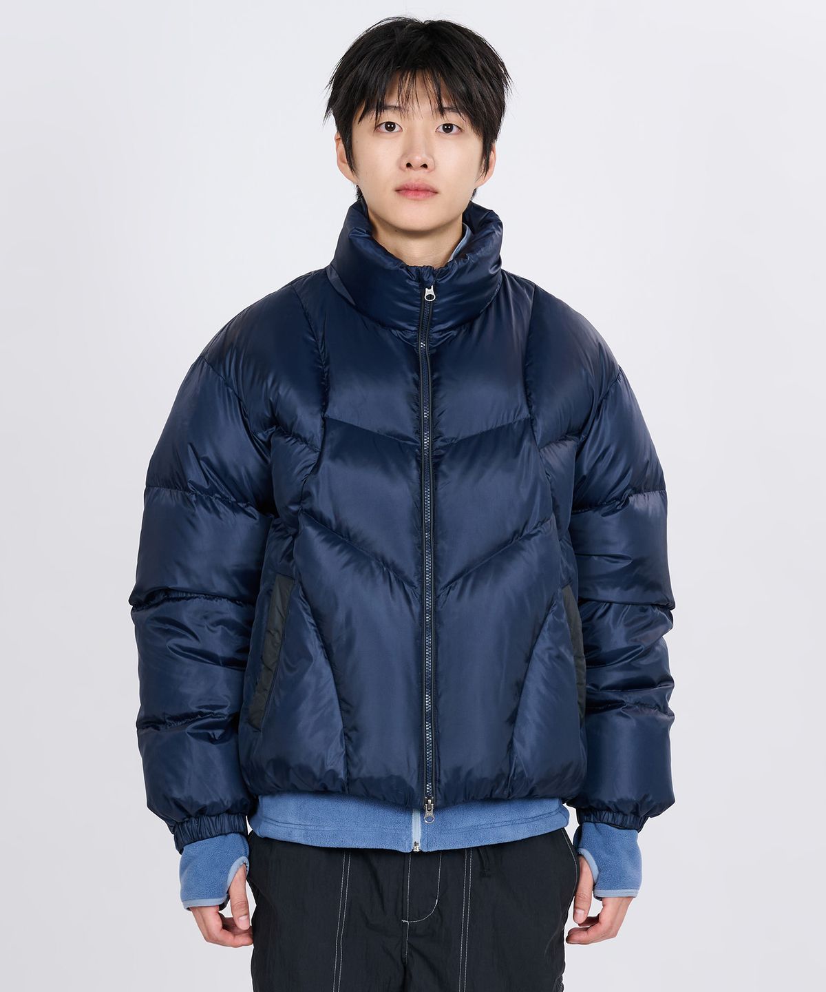 논타입(NONTYPE) SCULPTED DOWN JACKET (NAVY)
