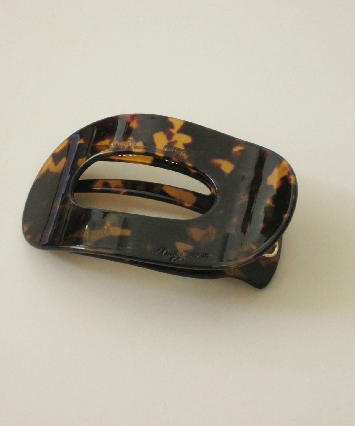 둥그런(DUNGEUREON) Bean Hair Clip (Deep Leopard)