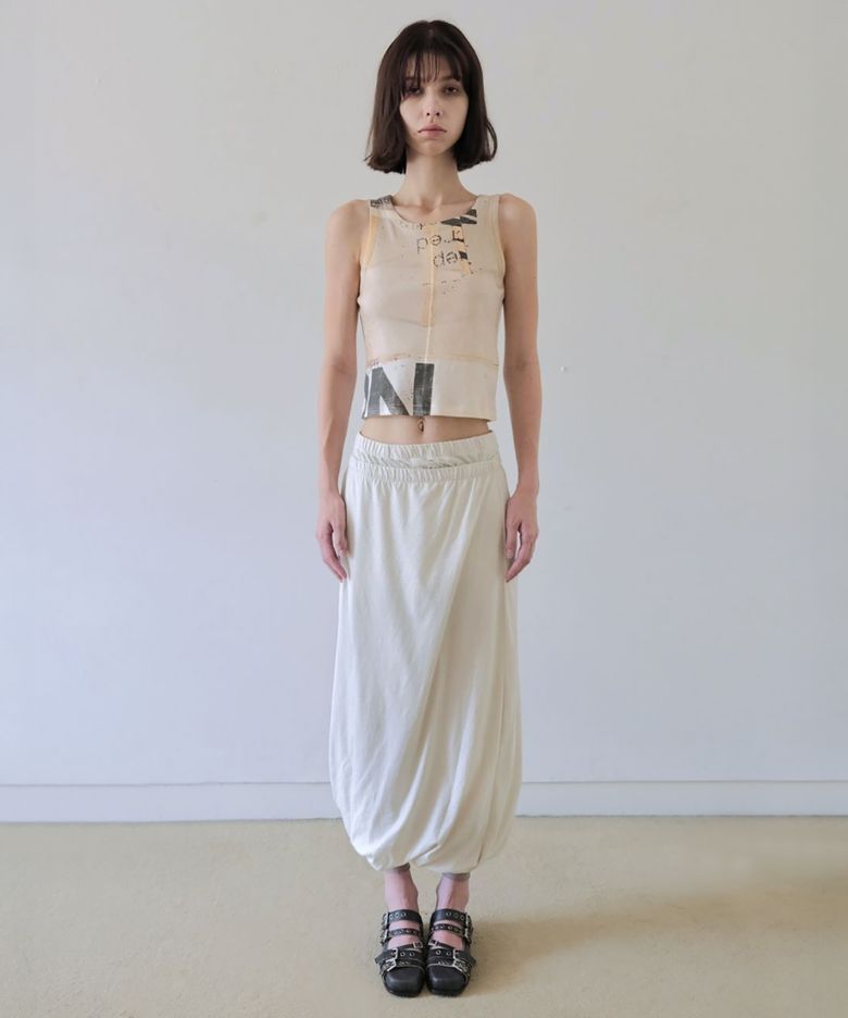 DOUBLE LAYERED BALLOON SKIRT (IVORY)