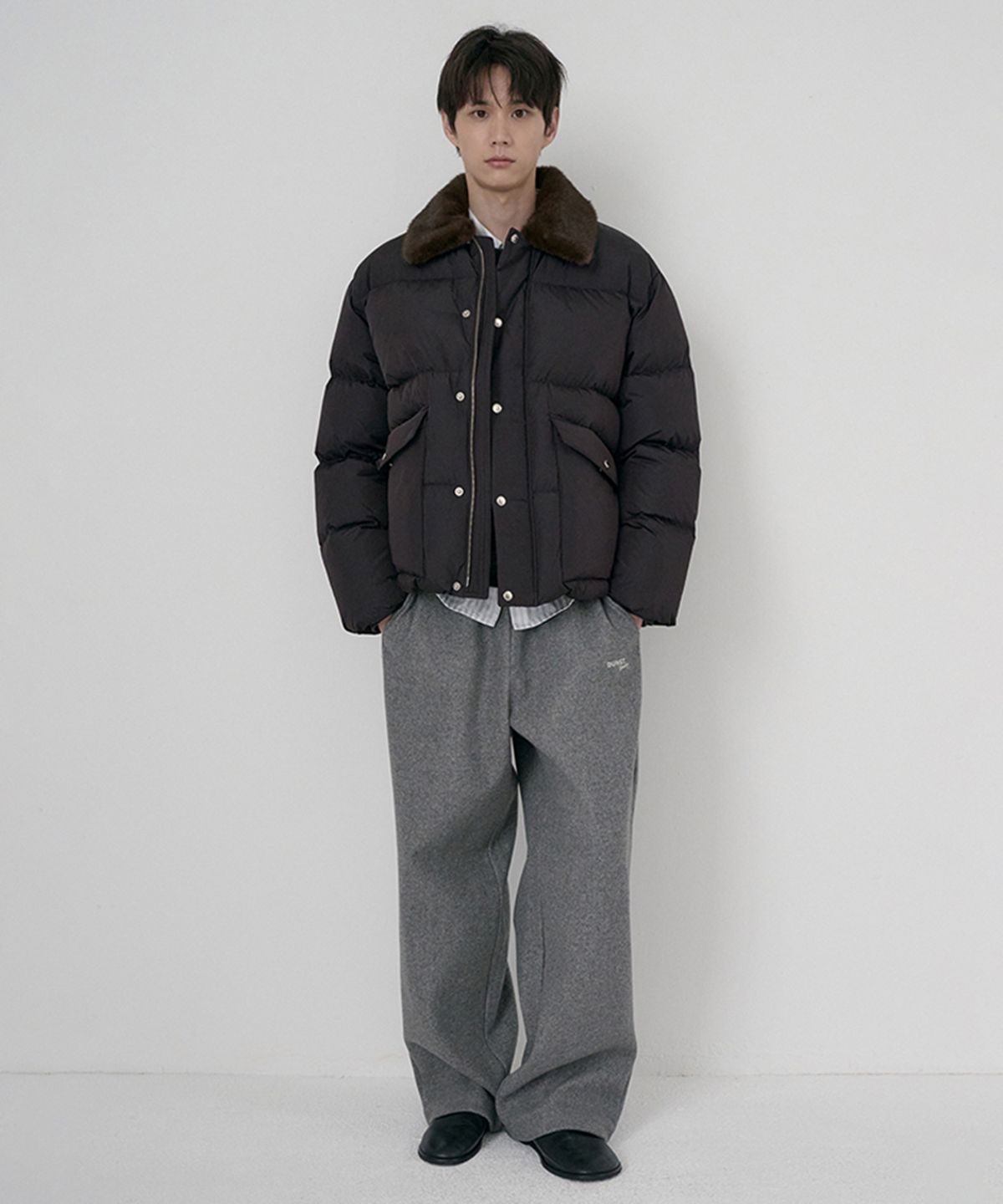 던스트 포 맨(DUNST FOR MEN) UNISEX JERSEY WIDE PANTS_UDPA6D121_MELANGE GREY