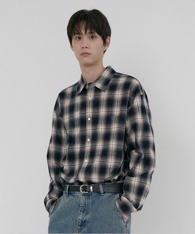 UNISEX WINTER FLANNEL CHECKED SHIRT_UDSH6D121_BLUE