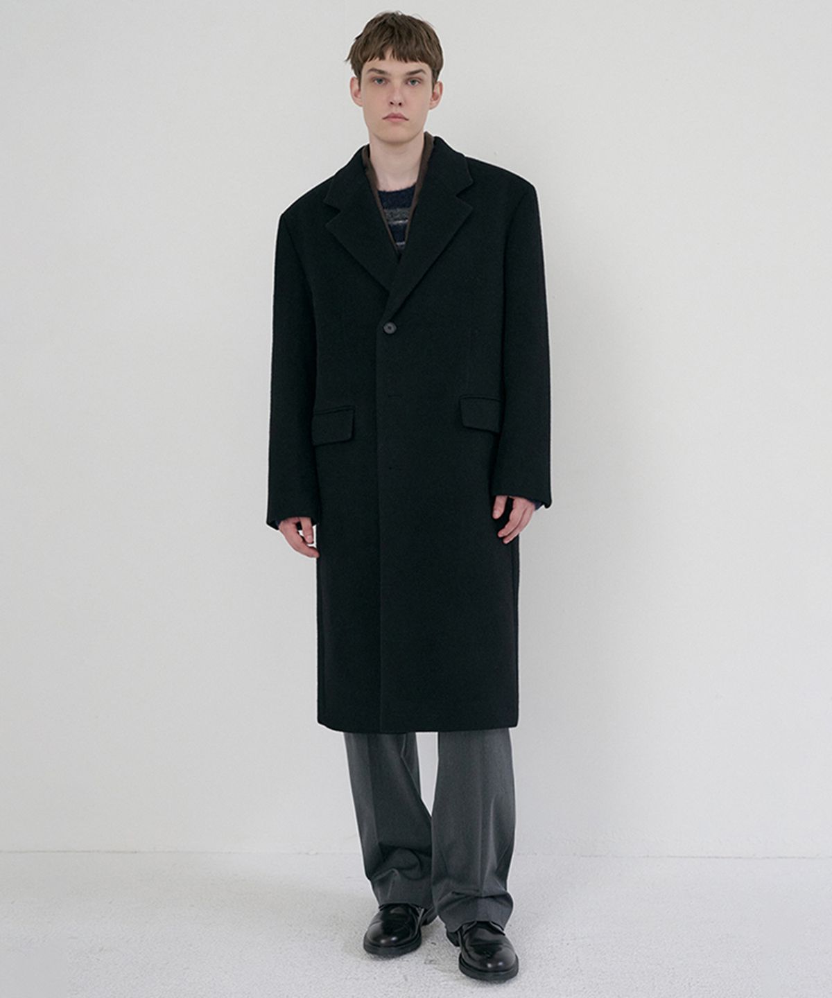 던스트 포 맨(DUNST FOR MEN) UNISEX BOXY TAILORED COAT_UDCO6D124_BLACK