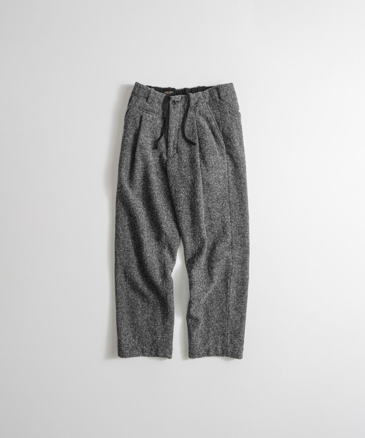 비헤비어(BEHEAVYER) BRUSHED WOOL TWILL EASY TROUSERS h.grey