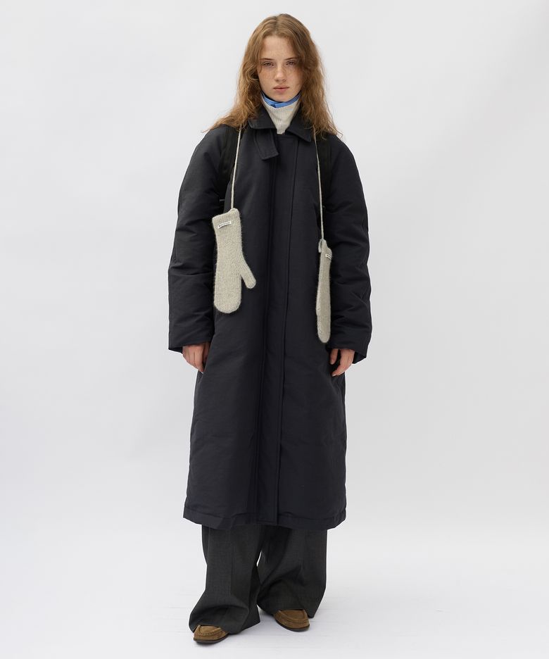 Duck Down Raglan Coat - Night Navy