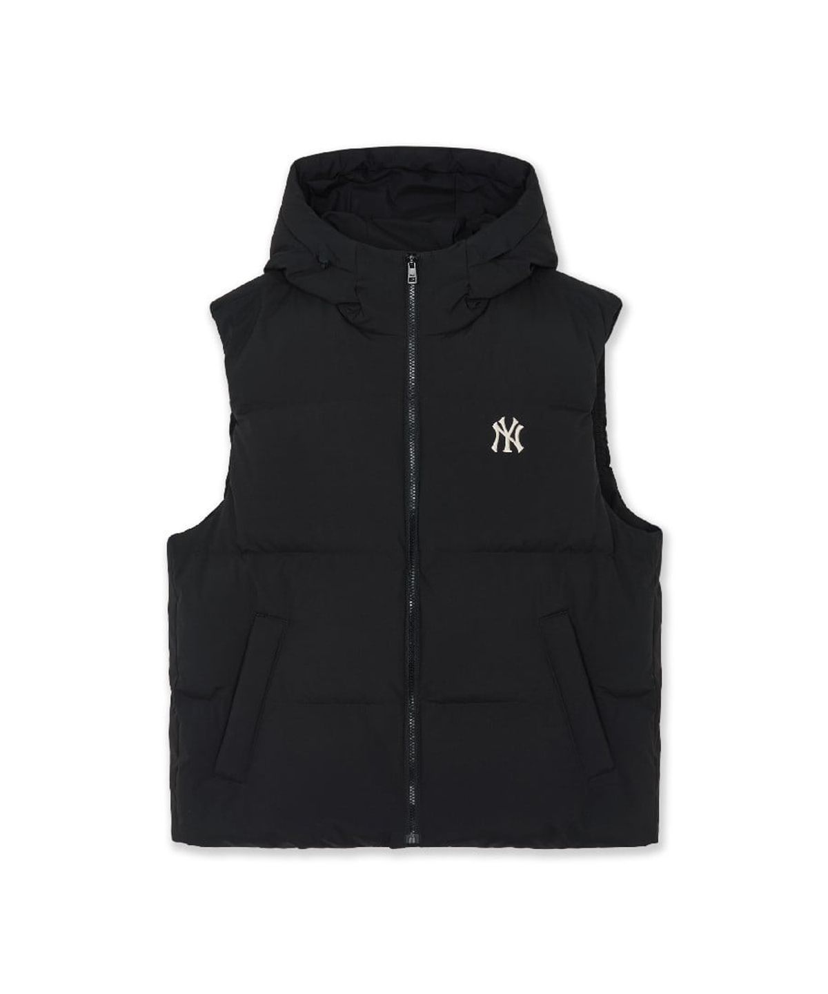 엠엘비(MLB) 베이직 후드 패딩조끼 NY (Black)