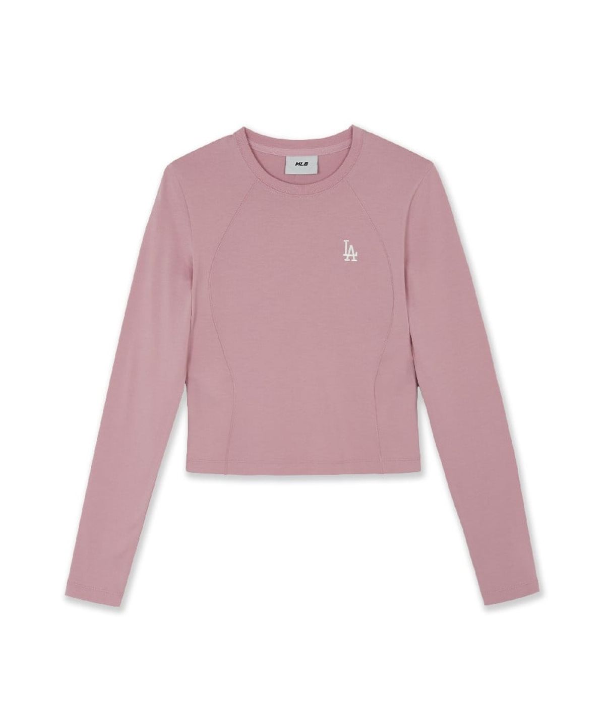 엠엘비(MLB) 여성 베이직 슬림핏 기모 긴팔 티셔츠 LA (Mg.Pink)