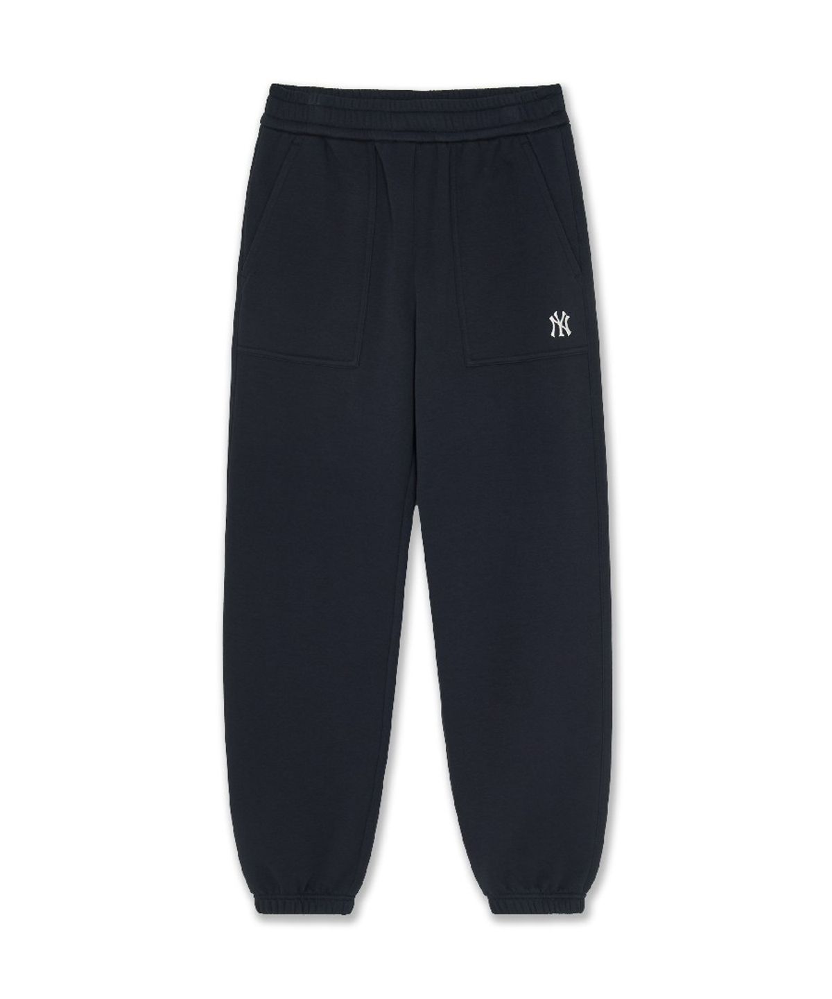 엠엘비(MLB) 베이직 스몰로고 기모 조거 팬츠 NY (Black)