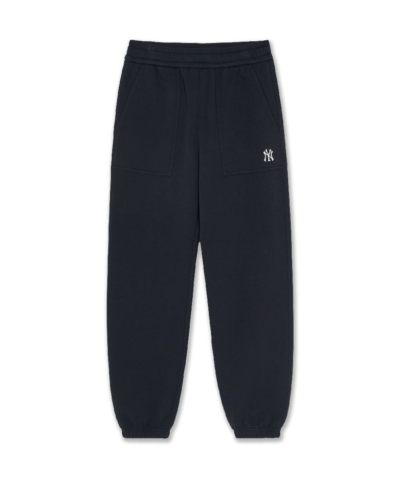 베이직 스몰로고 기모 조거 팬츠 NY (Black)