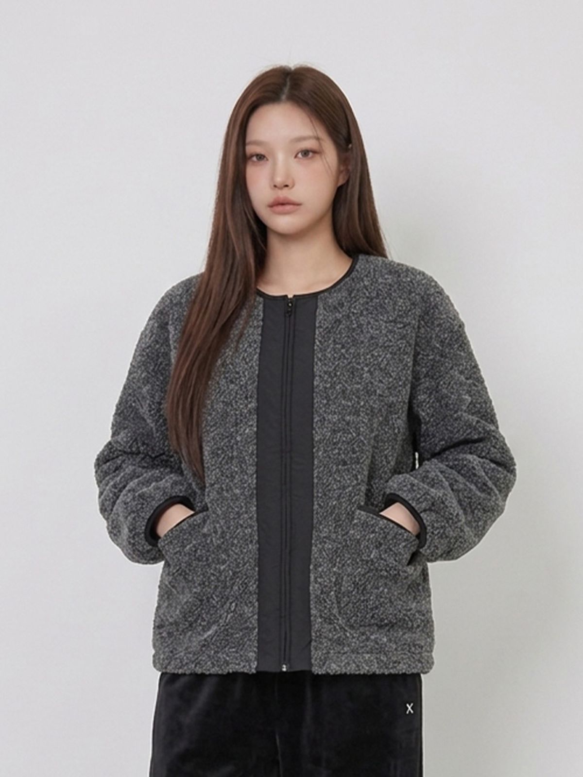 행텐(HANGTEN) 여성 보아 퍼 플리스 집업 점퍼_057(10590-134-802-08)