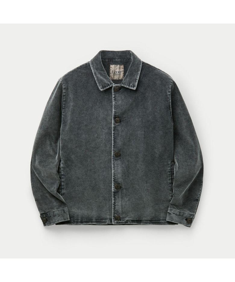 FIVER CORDUROY STONE MARBLED WASH JACKET SOUAW26101BKX