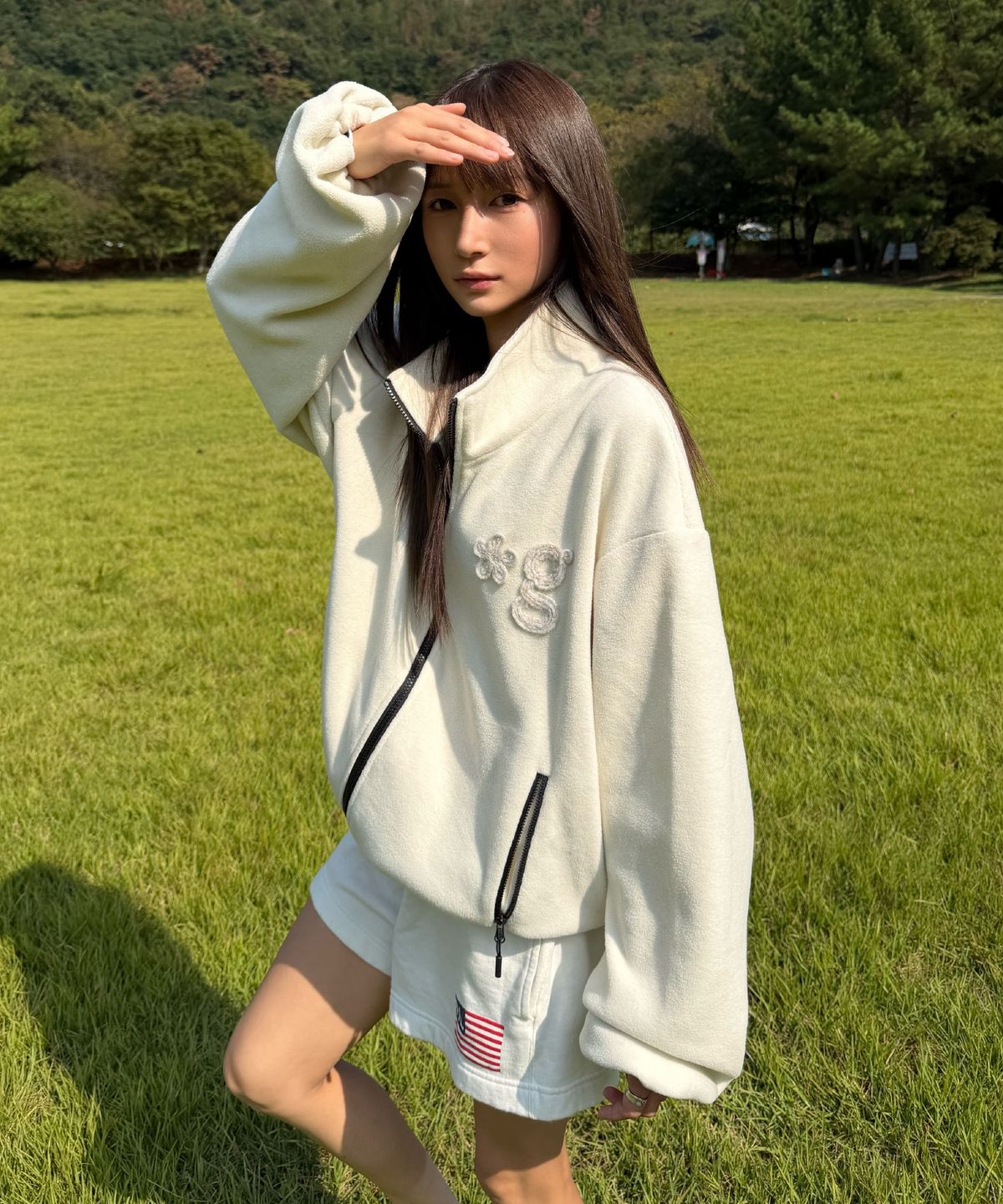 글런든(GRUNDEN) 핸드워크 헤비 플리스 점퍼 (IVORY)_GACUJJP01IV