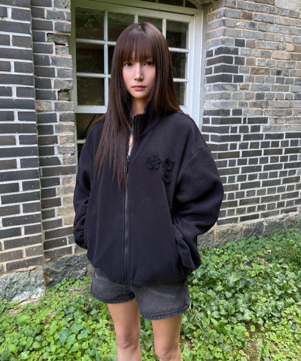 글런든(GRUNDEN) 핸드워크 헤비 플리스 점퍼 (BLACK)_GACUJJP01BK