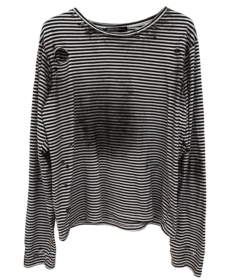 Dirty Striped Long Sleeve T-shirt