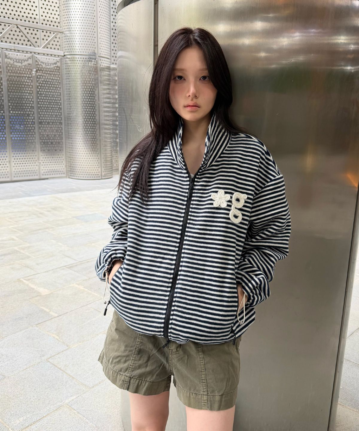 글런든(GRUNDEN) 핸드워크 헤비 플리스 점퍼 (STRIPE)_GACUJJP01ST