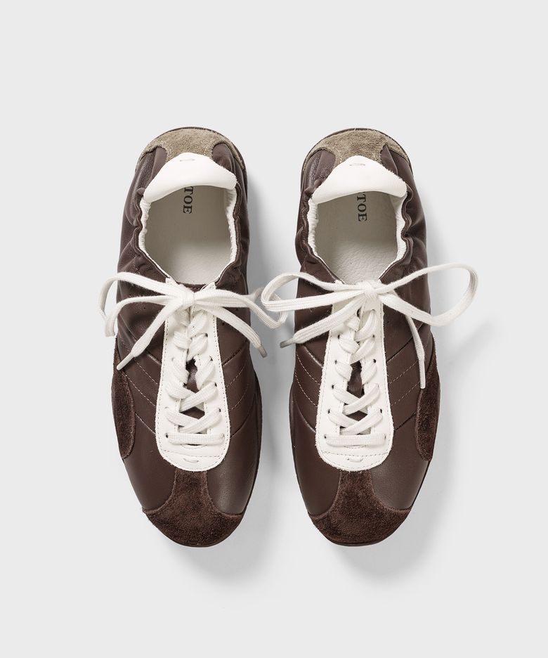 MAREN Laced Sneakers_Brown_Low-profile sneakers 마렌 레이스드 스니커즈 브라운
