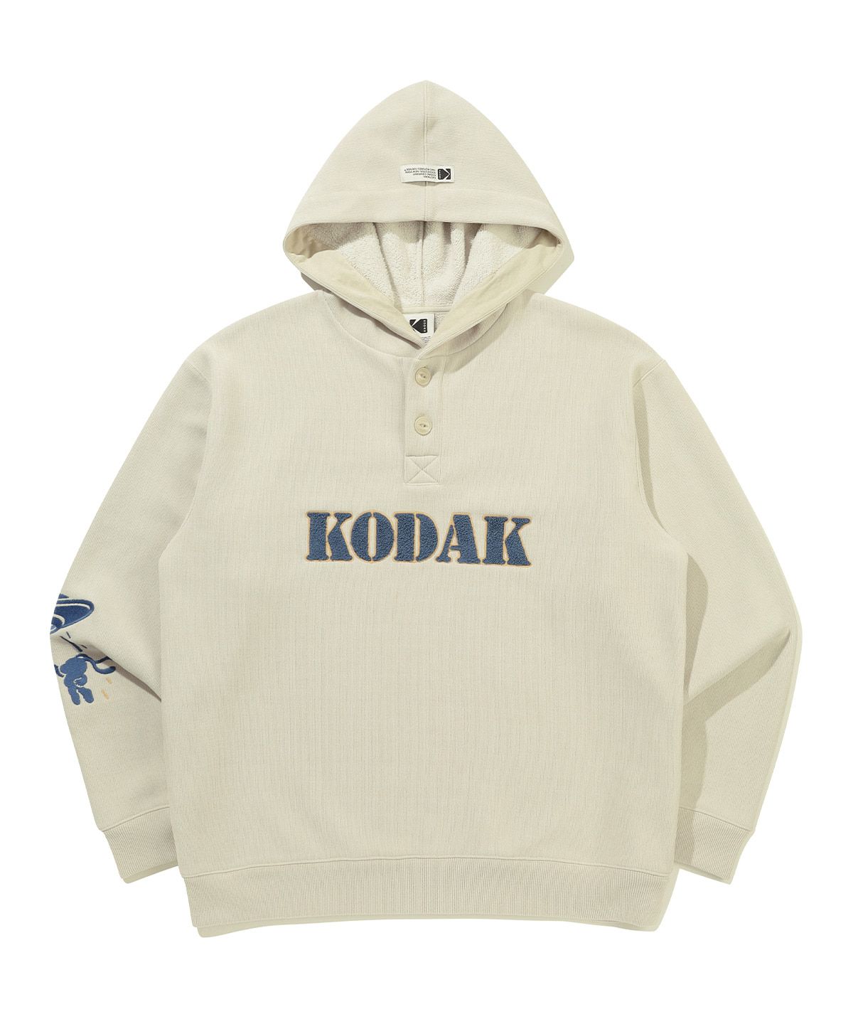 코닥(KODAK) 씨네라운지 코지 웜 후드 티셔츠 IVORY