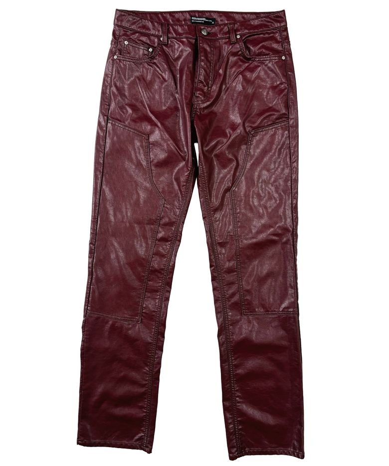 Double Knee Leather Pants