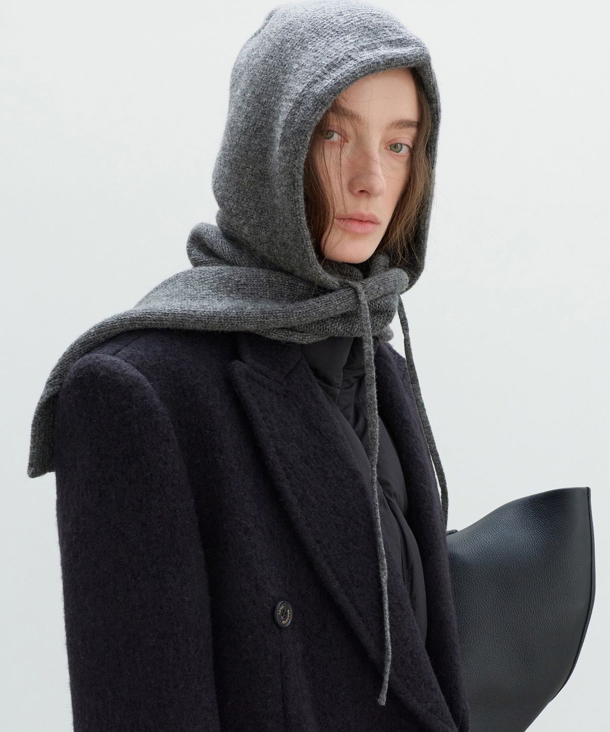 르바(LEVAR) Studio Wool Balaclava - Charcoal