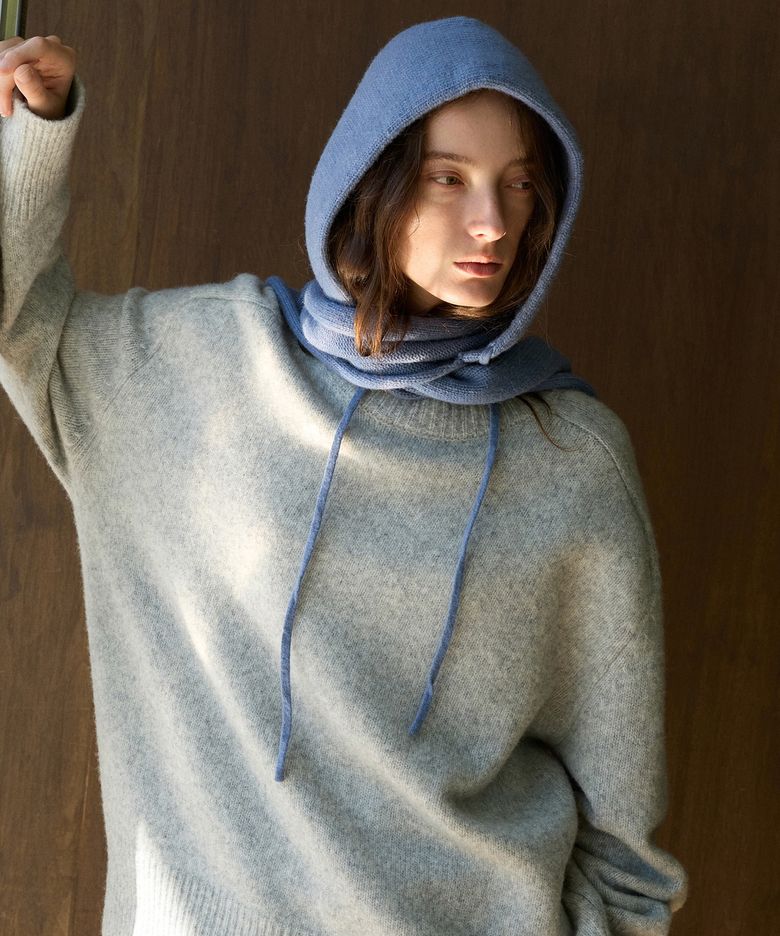 Studio Wool Balaclava - Fog Blue