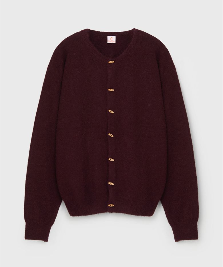 SOFT ALPACA CARDIGAN (WINE)