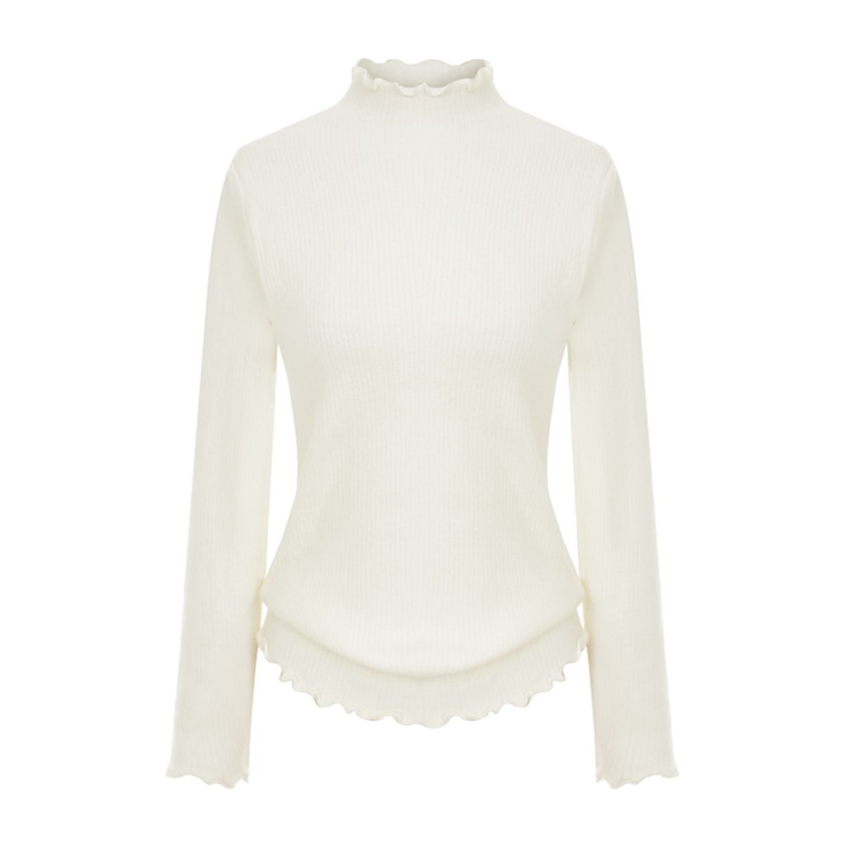 샐리(SELLY'S) 물결 반목 폴라 융 기모 니트_I6D-CKN011