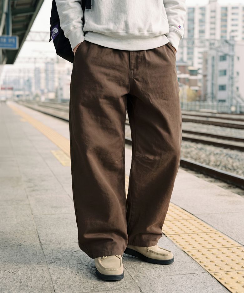 커브 치노 워시드 밴딩팬츠 다크브라운 MMLP2721