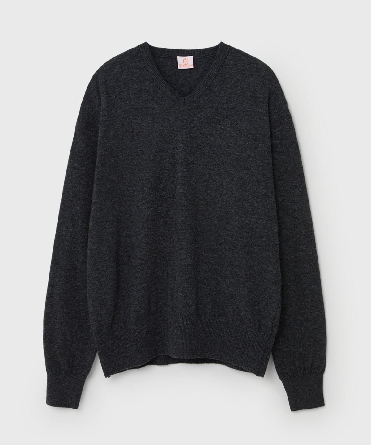 벌스데이수트(BIRTHDAYSUIT) SOFT CASHMERE V-NECK KNIT (CHARCOAL)