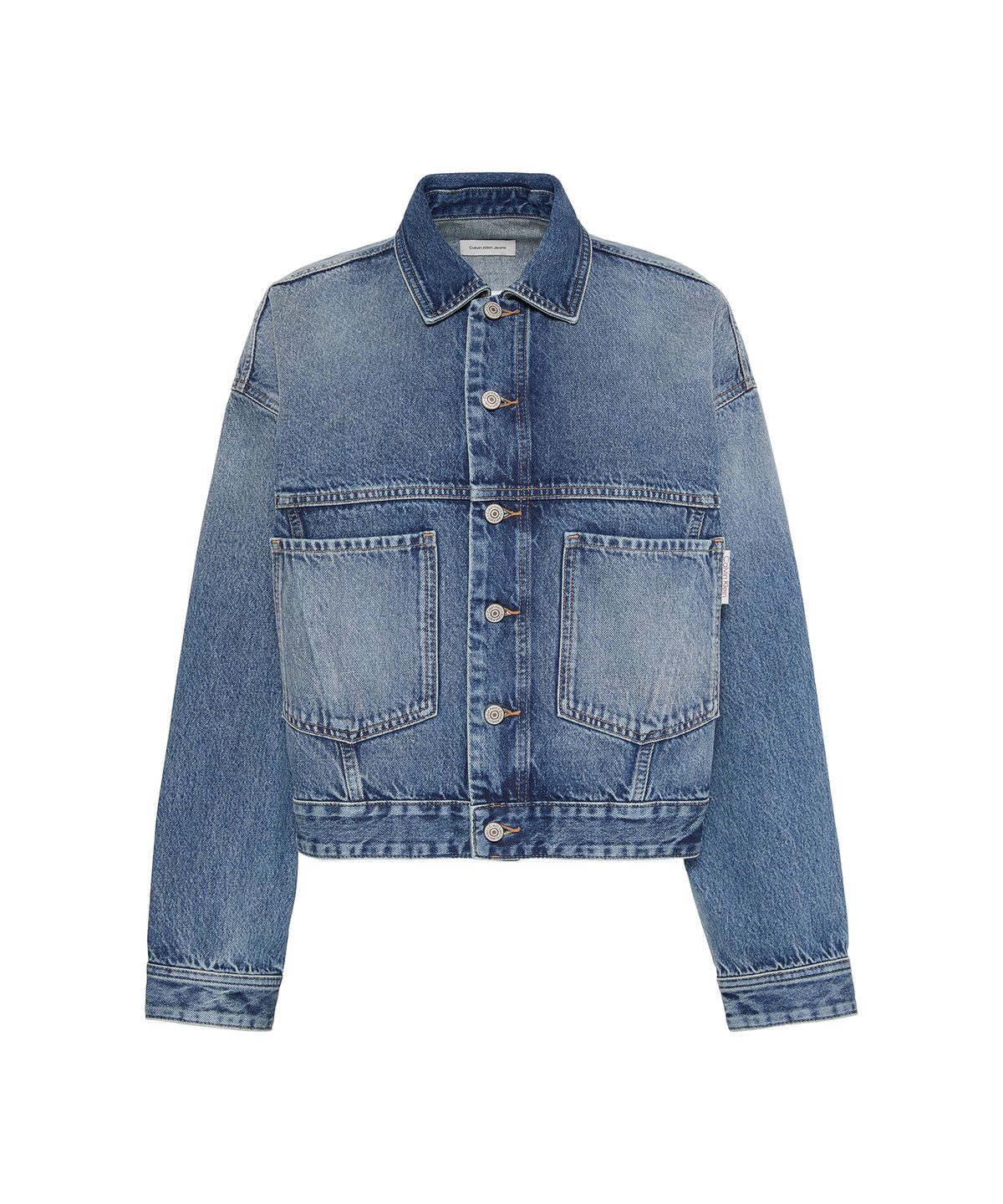 캘빈클라인 진(CALVIN KLEIN JEANS) 여성 노벨티 데님 자켓 47J704G 0HH