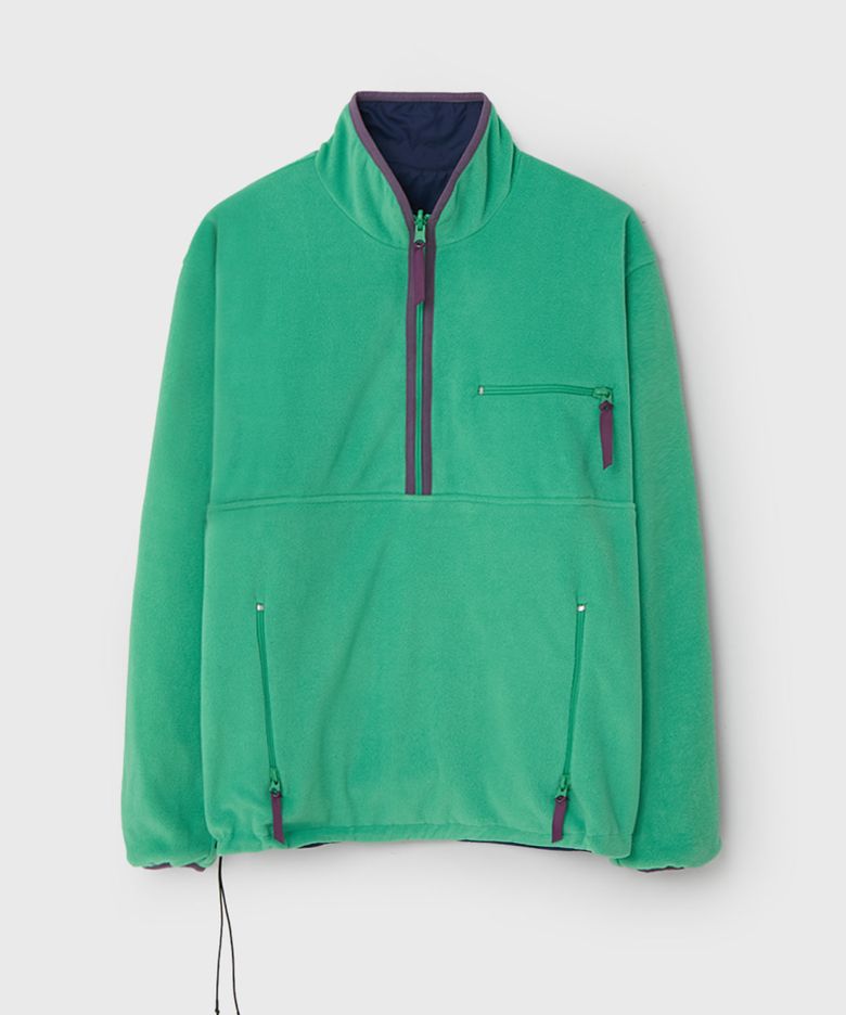 REVERSIBLE FLEECE PULLOVER (GREEN)