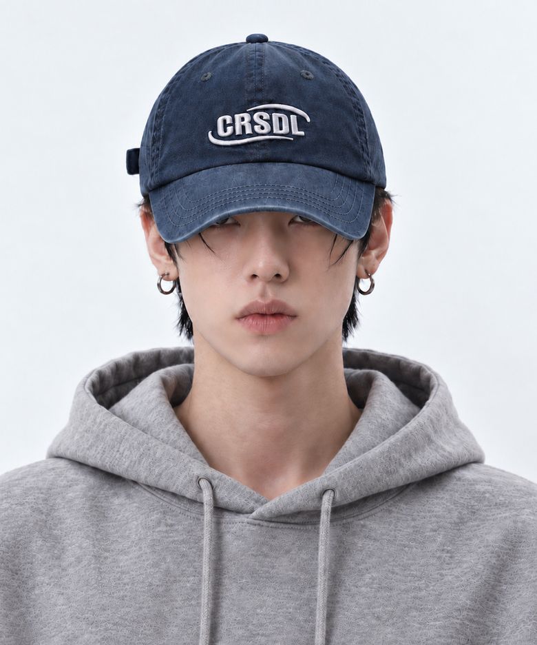 씨알에스디엘 코튼 볼캡 피그먼트 블루