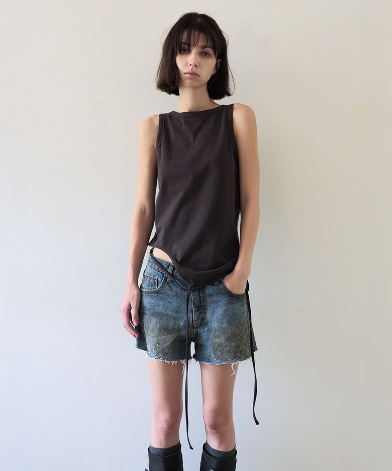 2-WAY SLEEVELESS TOP (CHARCOAL)