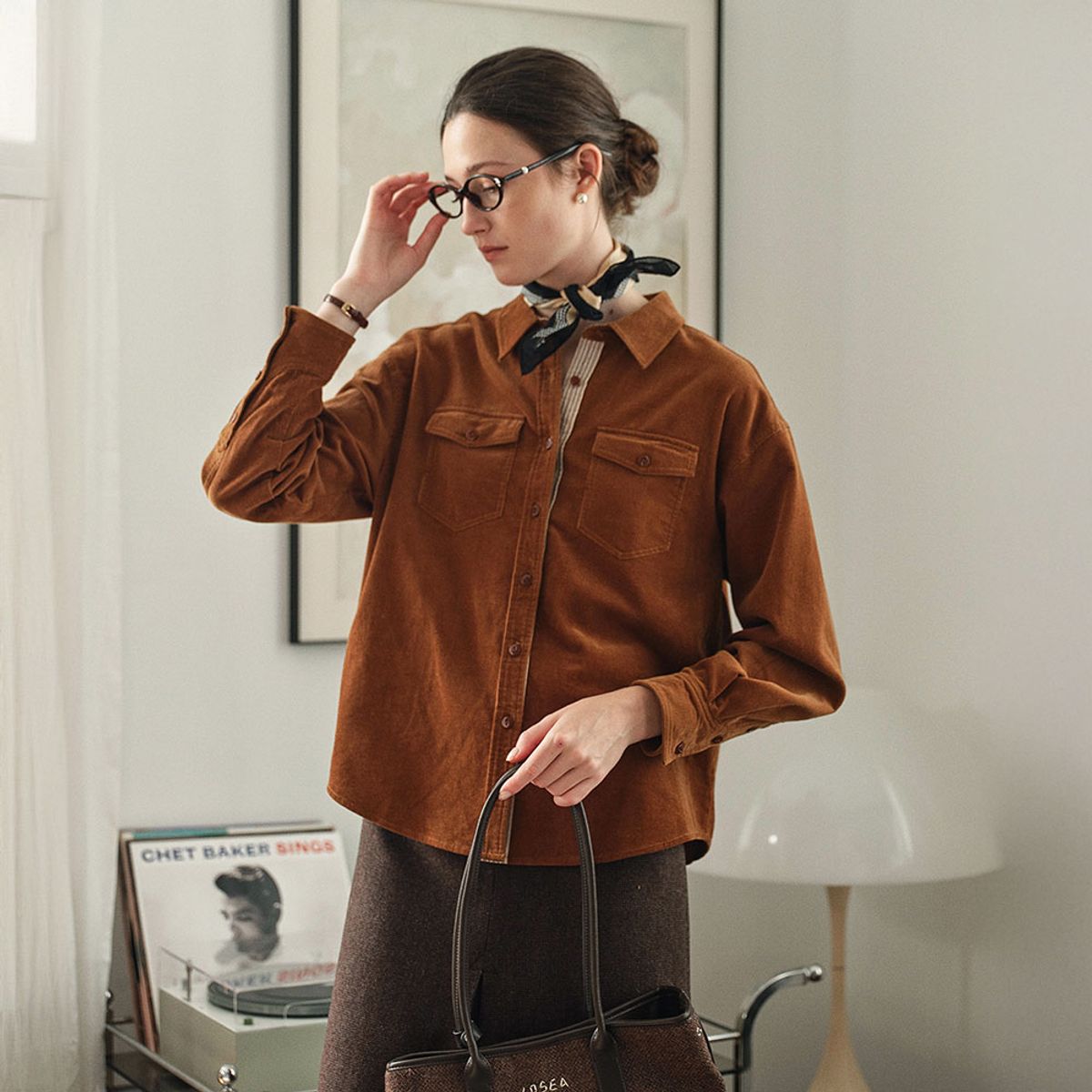 심플레트로(SIMPLE RETRO) SR_Cotton corduroy shirt_2color