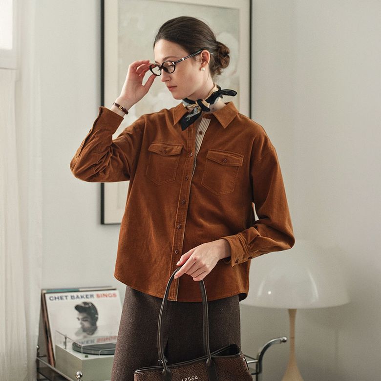SR_Cotton corduroy shirt_2color