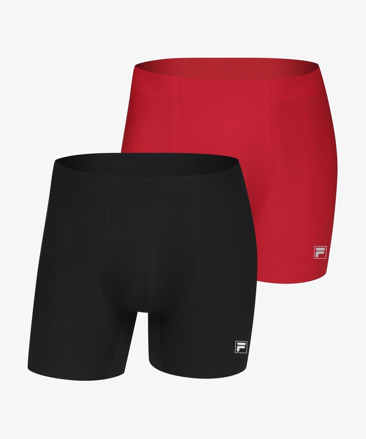 휠라언더웨어(FILA UNDERWEAR) 프리컷 남성 드로즈 2PACK (블랙+레드)