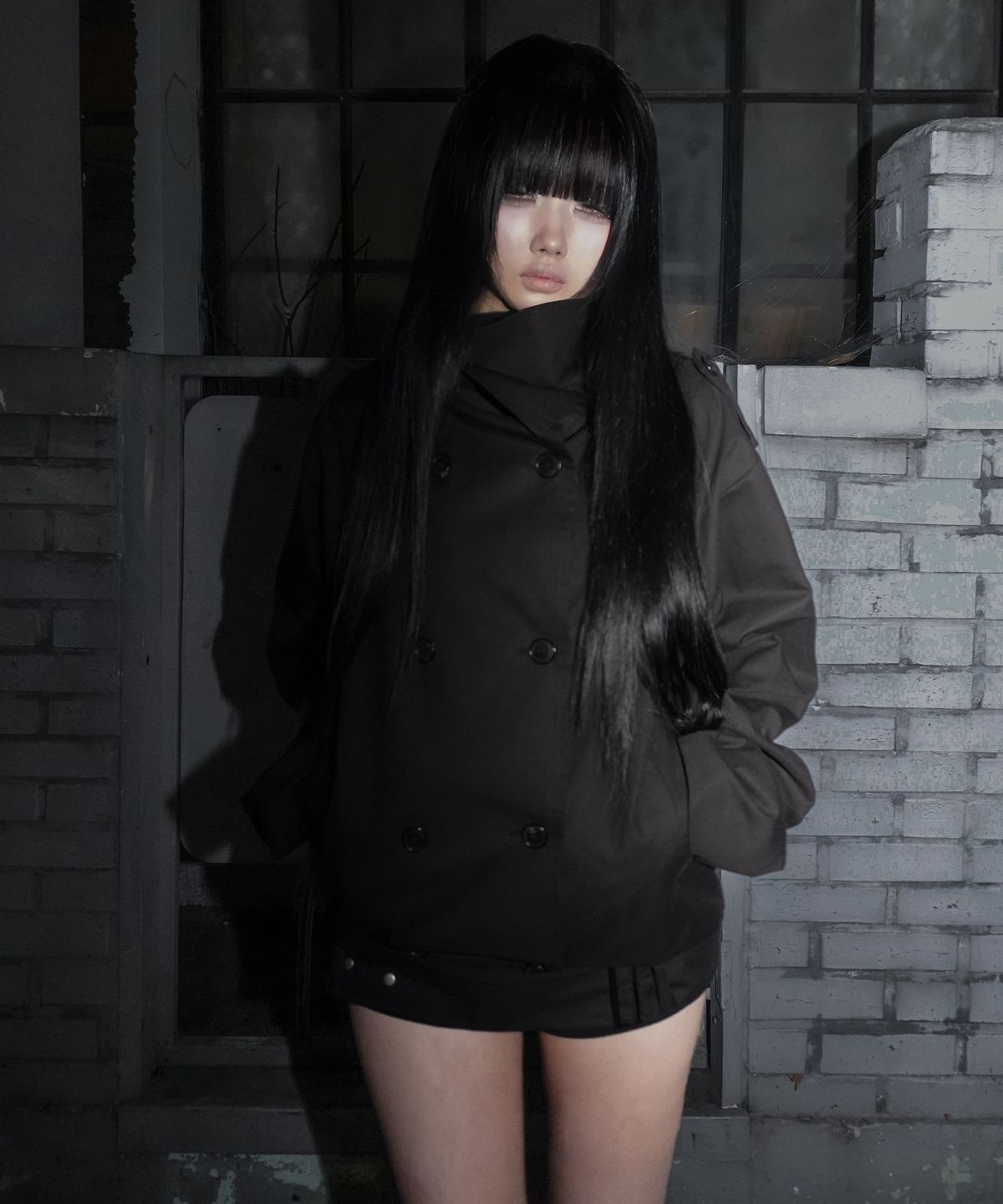 아야즈앤세이(AYASNSEY) HID HIGH NECK TRENCH JACKET