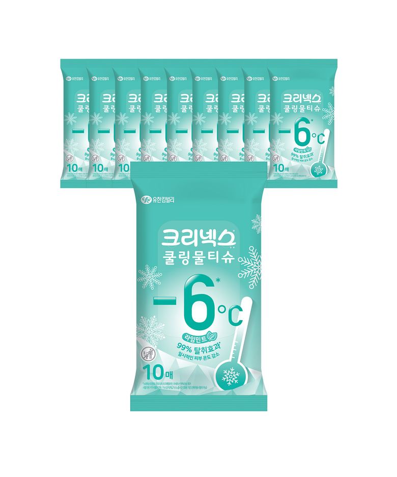 쿨링물티슈 라임민트 10매X10팩