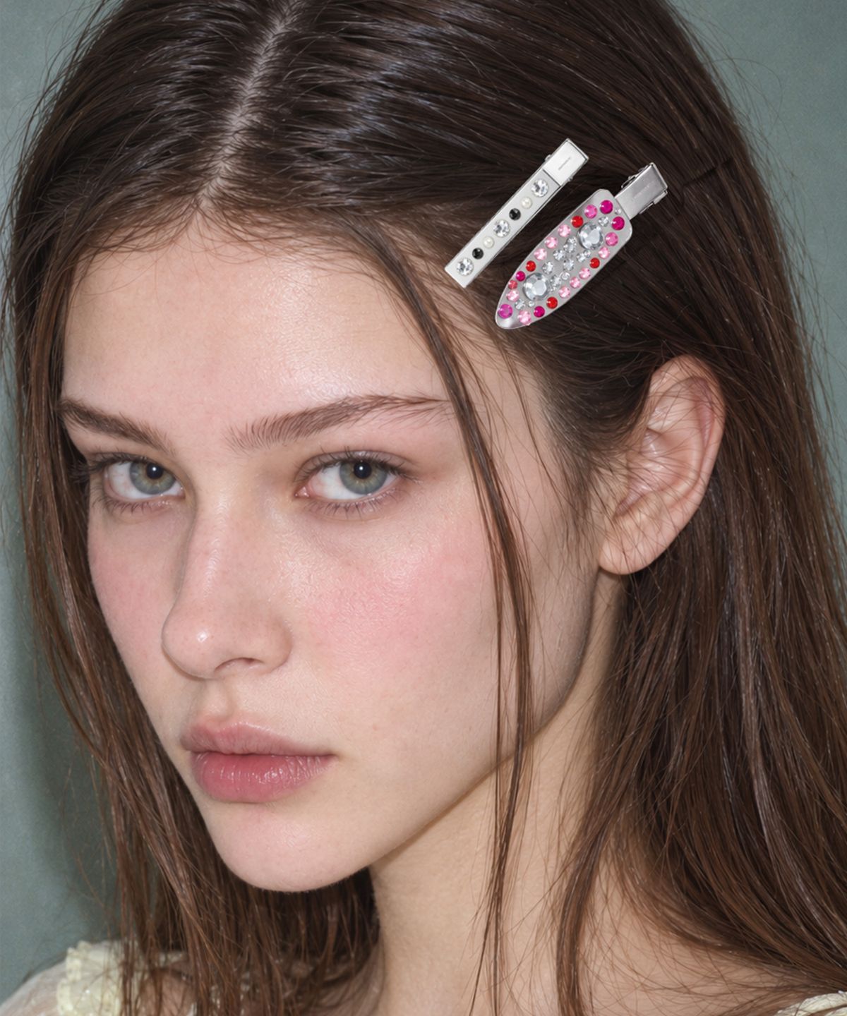 센티멍(SENTIMENTS) [무신사 단독] NO.820 [SILVER] DIY HAIR PIN + GEM STICKER 8SET