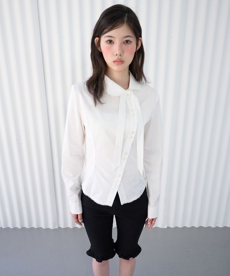 Lucy Tie Blouse White