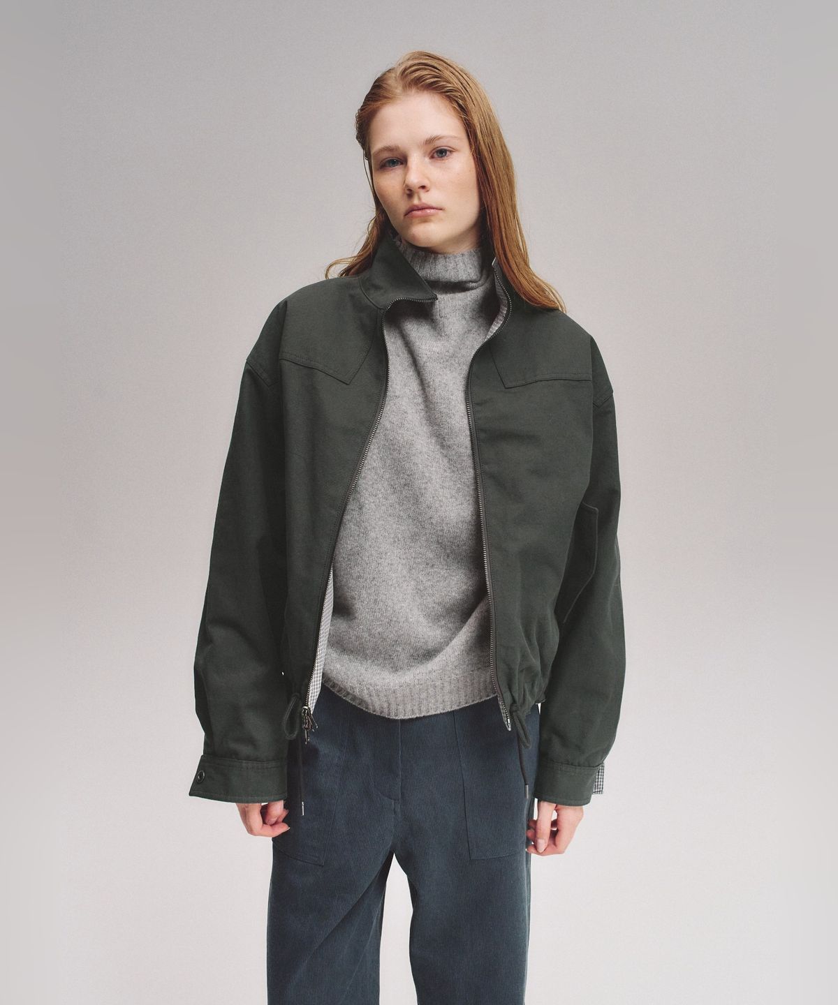 블루브릭(BLUEBRICK) Reversible blouson (charcoal)