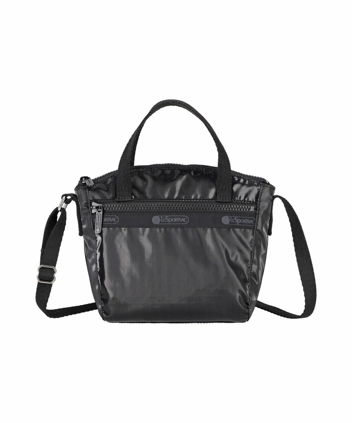 레스포색(LESPORTSAC) 블랙 샤인 마이크로 탑핸들 백 [2970.M135]