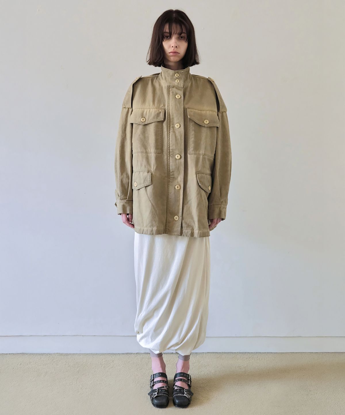 더블유케이엔디 프로젝트(WKND PROJECT) DIRTY WASHED FIELD JACKET (BEIGE)