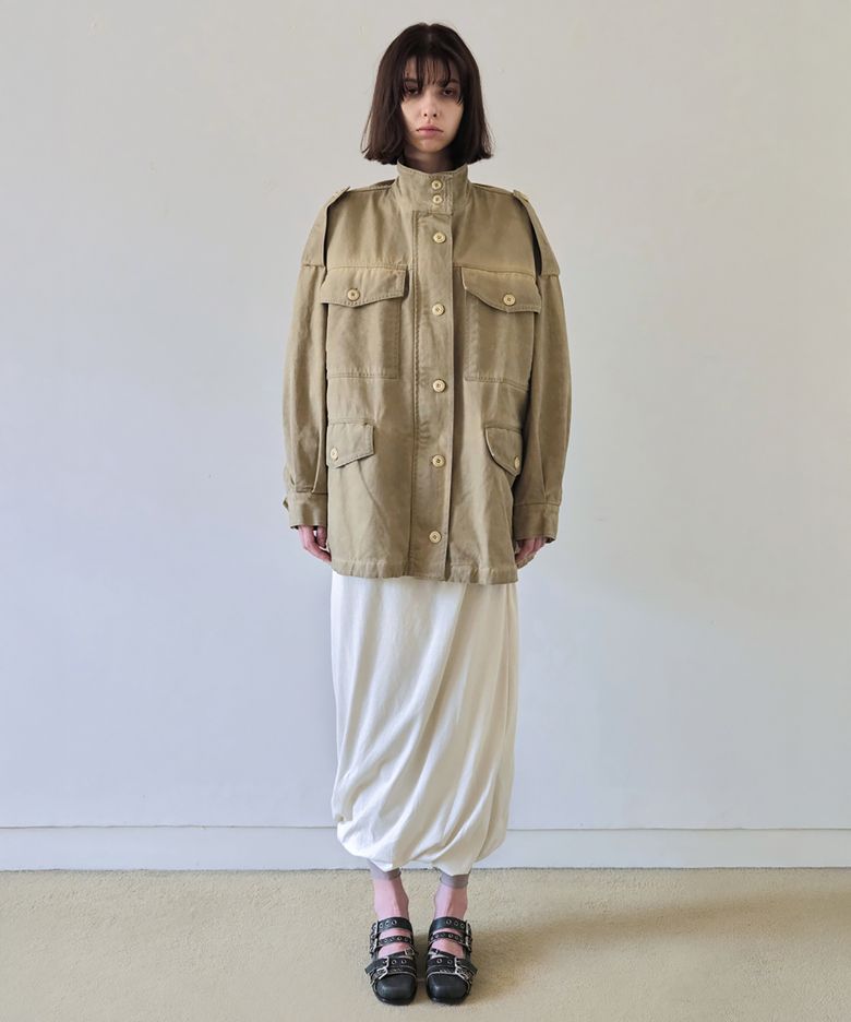DIRTY WASHED FIELD JACKET (BEIGE)