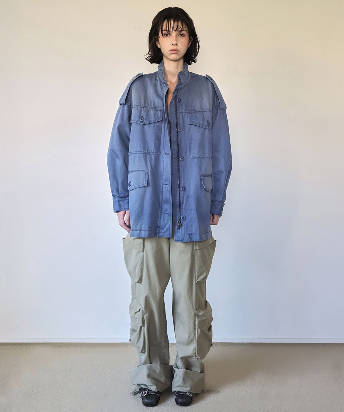 더블유케이엔디 프로젝트(WKND PROJECT) FADED FIELD JACKET (BLUE)