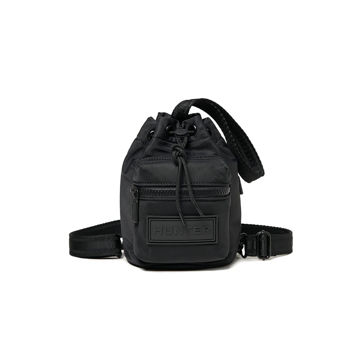 헌터(HUNTER) [UNISEX] 멀티 포켓 미니 버킷백 - 블랙 HFUA706BBKBLK