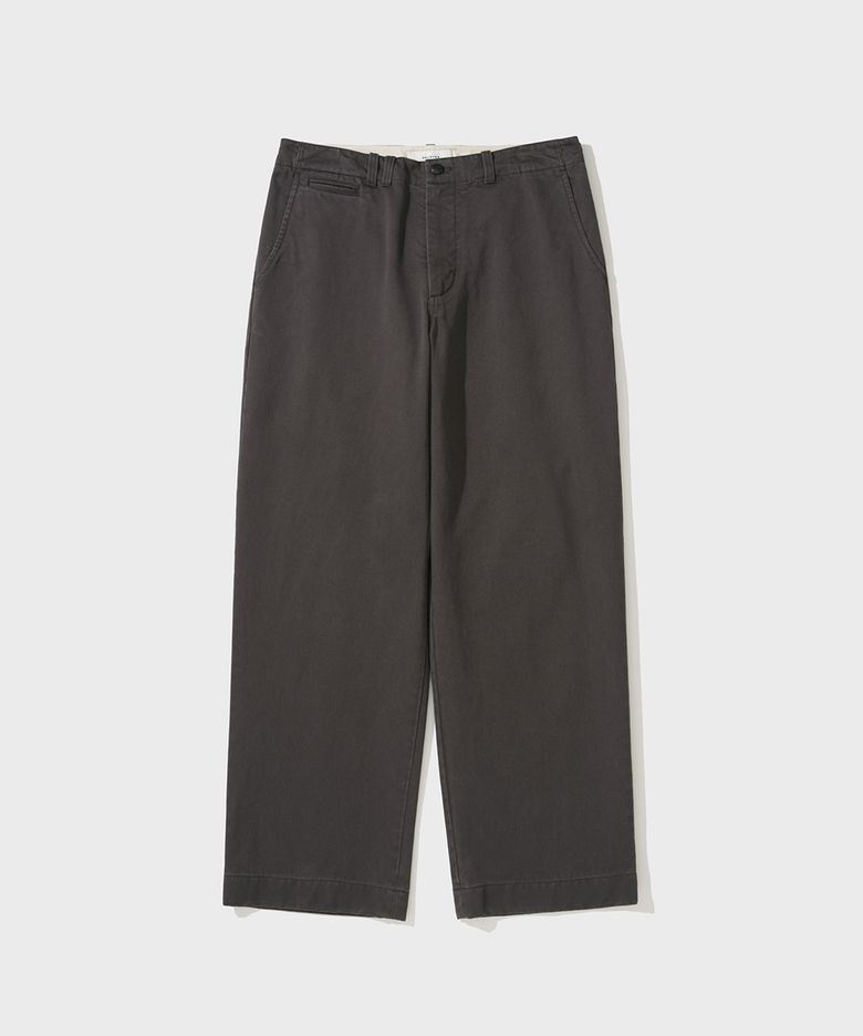 LEON WIDE CHINO PANTS (MAROON)