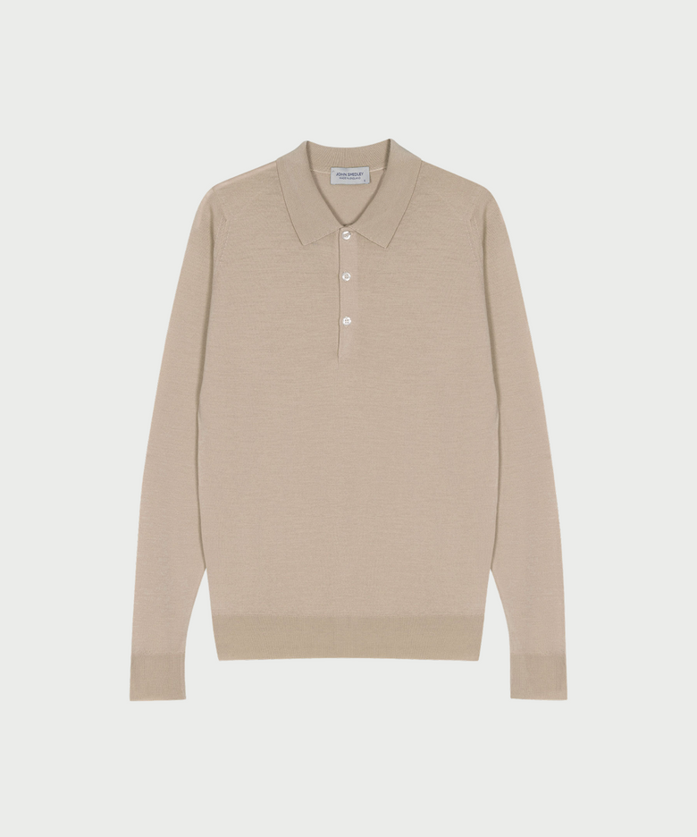 BELPER Extra Fine Merino Wool Standard Fit Polo Knit Heritage-1, 6 Colors
