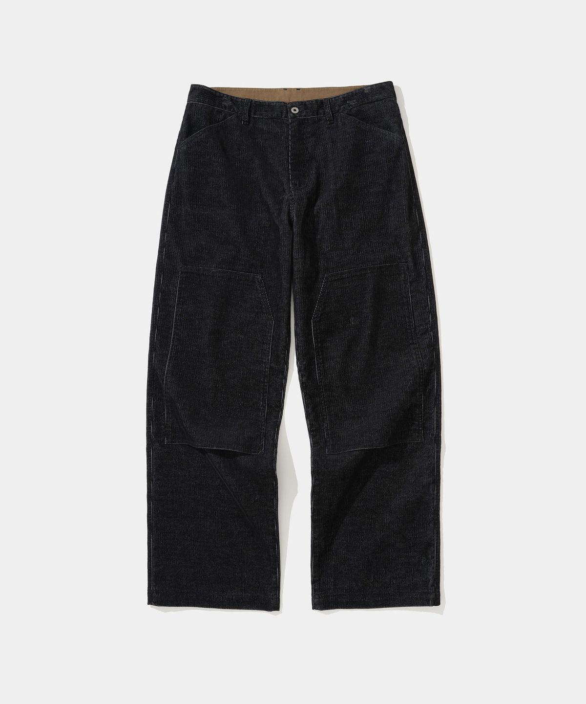 유니폼브릿지(UNIFORM BRIDGE) corduroy double knee pants black