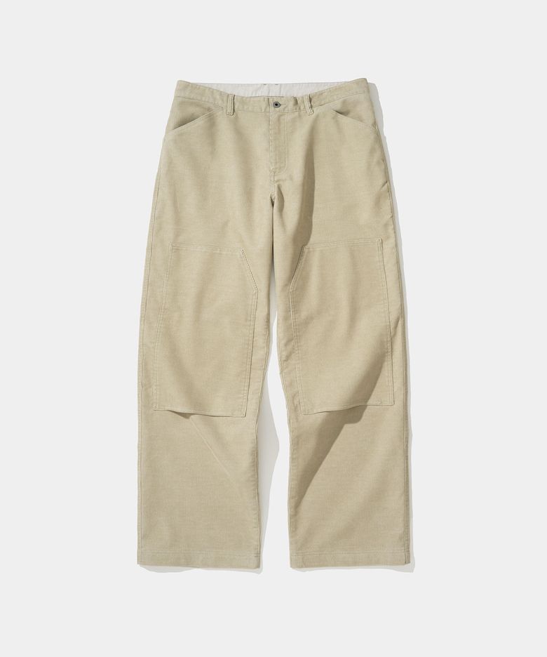 corduroy double knee pants beige