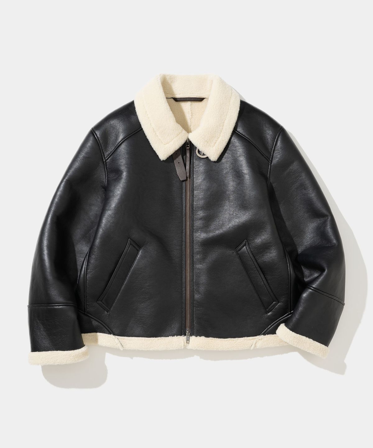 유니폼브릿지(UNIFORM BRIDGE) b3 faux leather jacket black