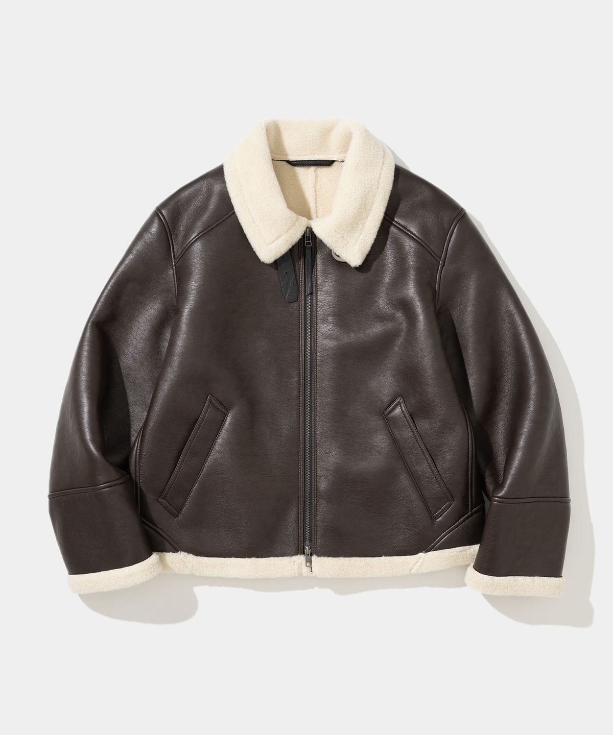 유니폼브릿지(UNIFORM BRIDGE) b3 faux leather jacket brown
